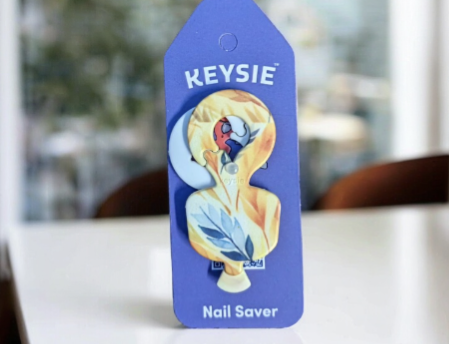 Yellow and Blue Leaf Keysie Nail Saving Tool