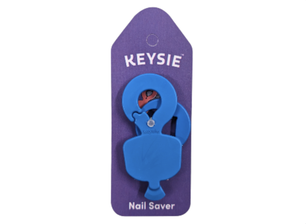 Bright Blue Keysie Nail Saving Tool Keyring