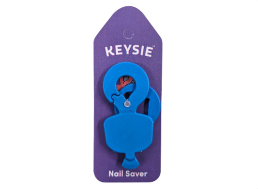 Bright Blue Keysie Nail Saving Tool Keyring