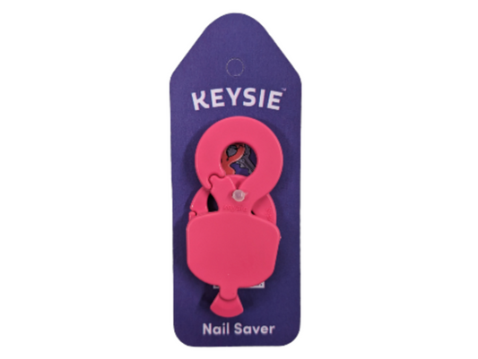 Bright Pink Keysie Nail Saving Tool Keyring