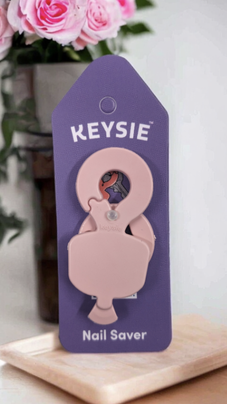 Pastel Pink Keysie Nail Saving Tool Keyring