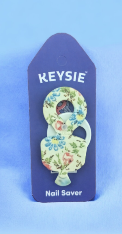 Green Floral Keysie Nail Saving Tool
